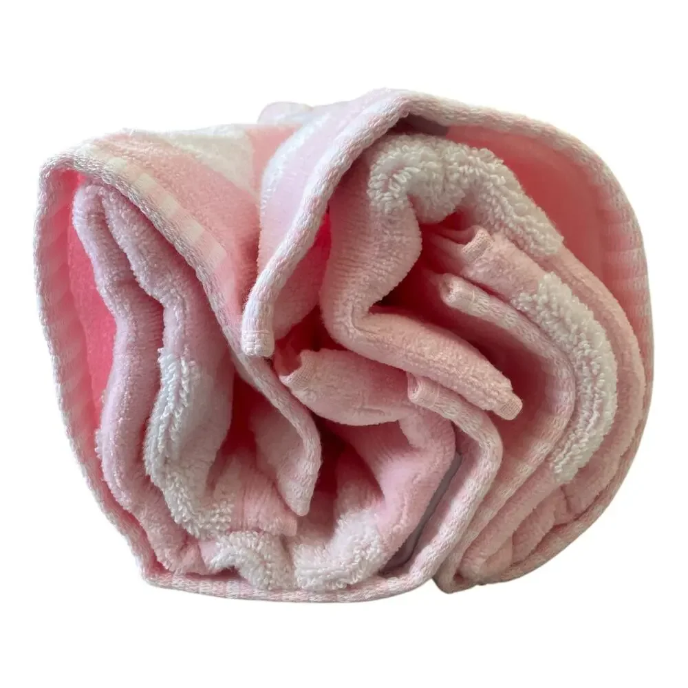 Caro Home Halloween Ghost Hand Towels 18x28 Plush Pink & White Set of 2 New